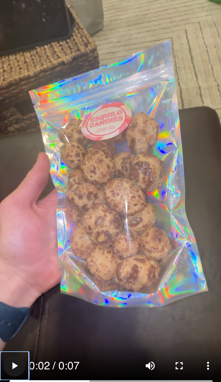 Freeze-Dried Chocolate Caramel Puffs